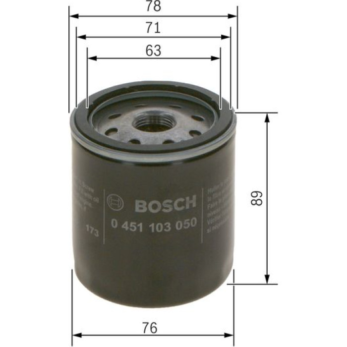 BOSCH 0 451 103 050 Ölfilter BOSCH 0 451 103 050 Ölfilter
