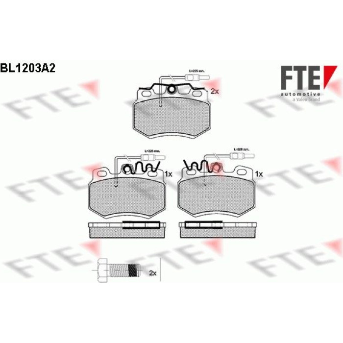 FTE 9010059 Bremsbelagsatz, Scheibenbremse FTE 9010059 Bremsbelagsatz, Scheibenbremse