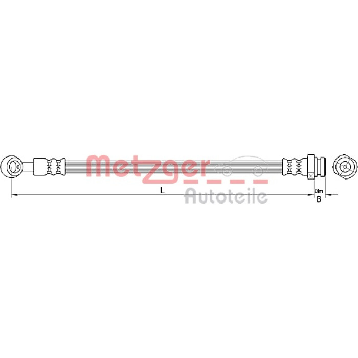 Metzger 4110717 Bremsschlauch Metzger 4110717 Bremsschlauch
