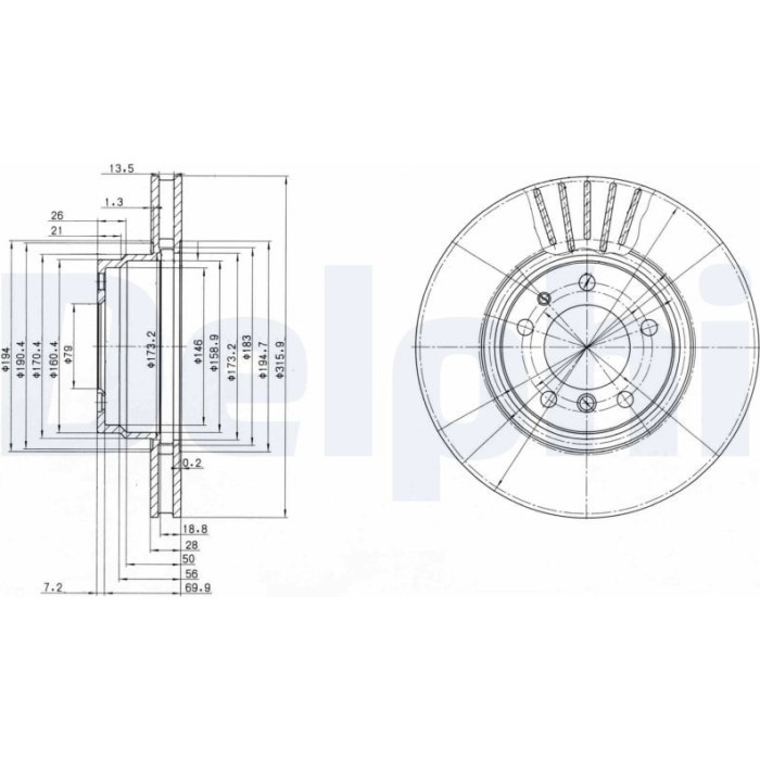 Bremsscheibe BG3039 Bremsscheibe BG3039