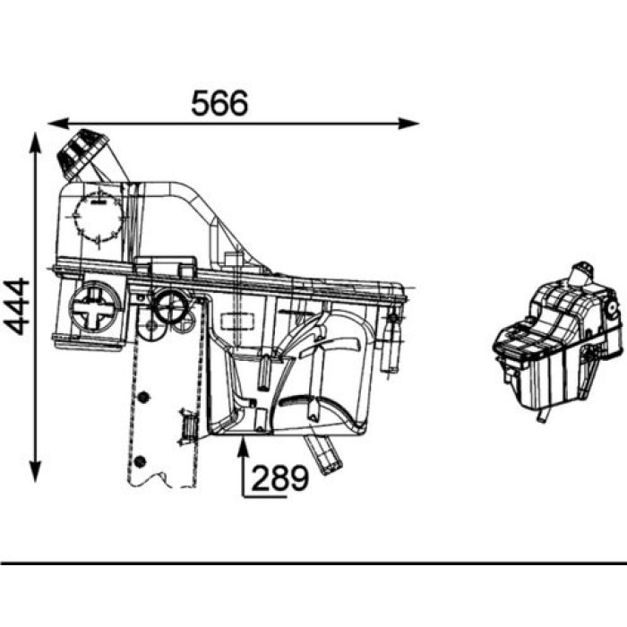 Mahle CRT 34 000S Ausgleichsbehälter, Kühlmittel BEHR Mahle CRT 34 000S Ausgleichsbehälter, Kühlmittel BEHR