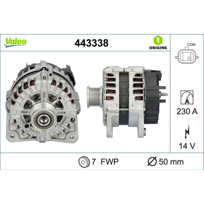 Valeo 443338 Generator ORIGINS - NEW O.E. TECHNOLOGIE Valeo 443338 Generator ORIGINS - NEW O.E. TECHNOLOGIE