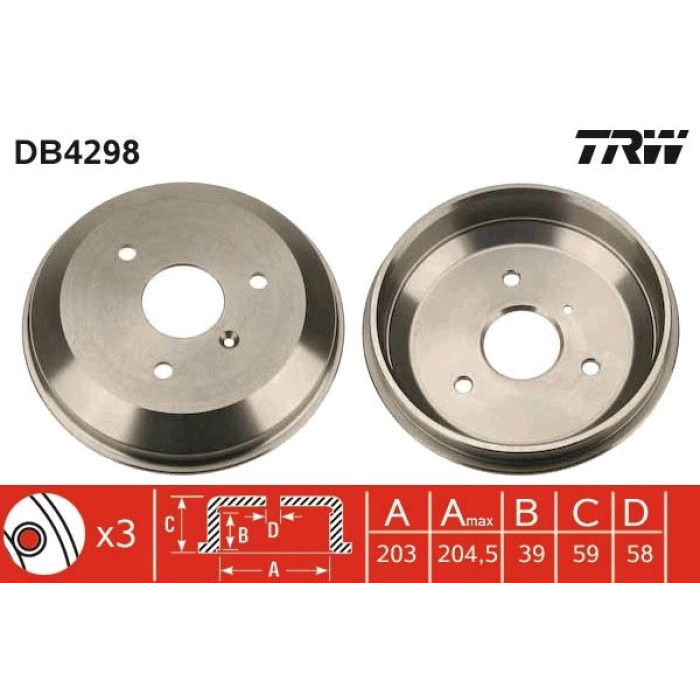 TRW DB4298 Bremstrommel TRW DB4298 Bremstrommel