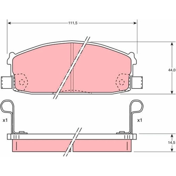 TRW GDB1020 Bremsbelagsatz, Scheibenbremse TRW GDB1020 Bremsbelagsatz, Scheibenbremse