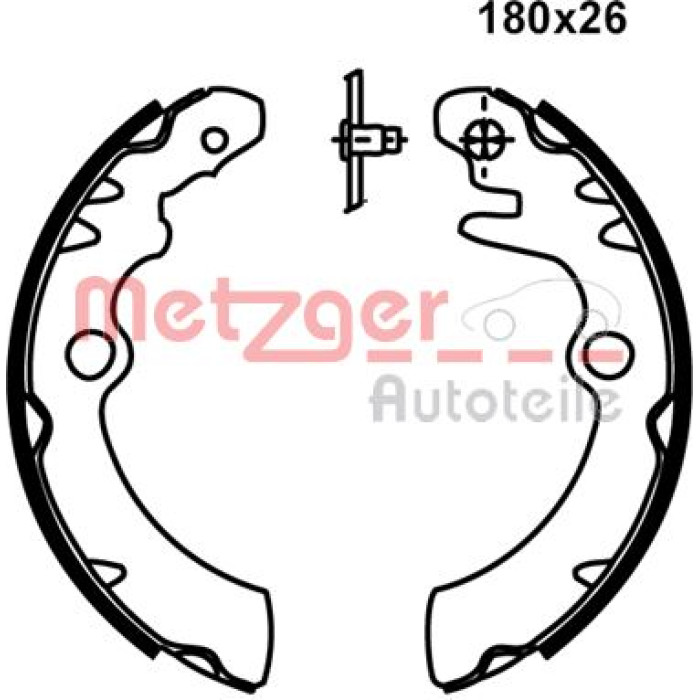 Metzger MG 235 Bremsbackensatz Metzger MG 235 Bremsbackensatz