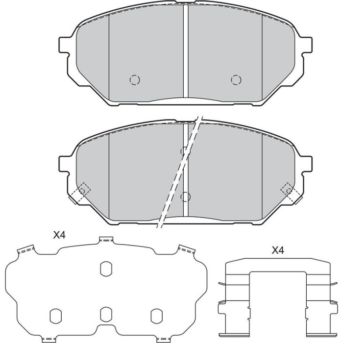 Valeo 601308 Bremsbelagsatz, Scheibenbremse