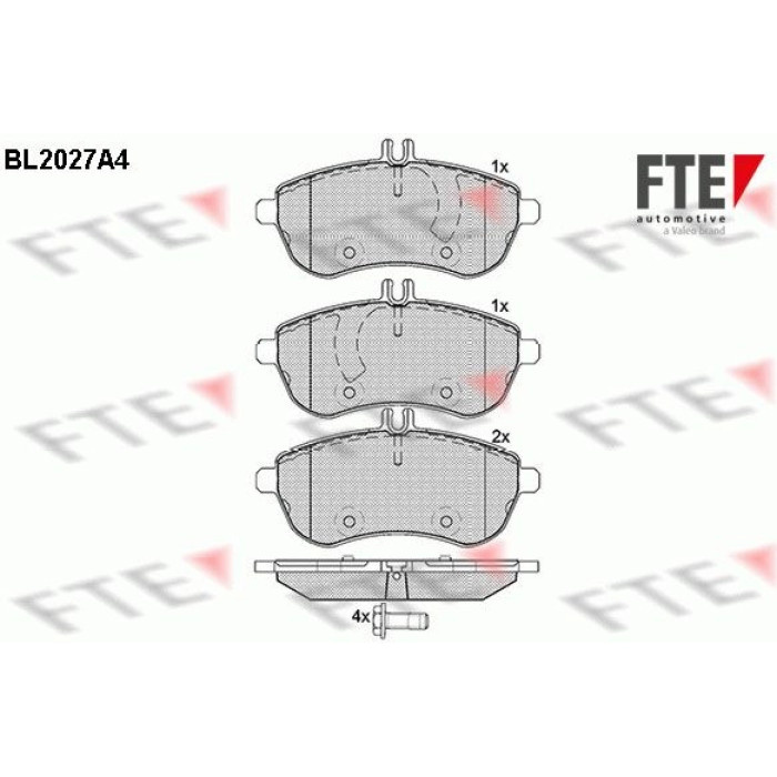 FTE 9010615 Bremsbelagsatz, Scheibenbremse FTE 9010615 Bremsbelagsatz, Scheibenbremse