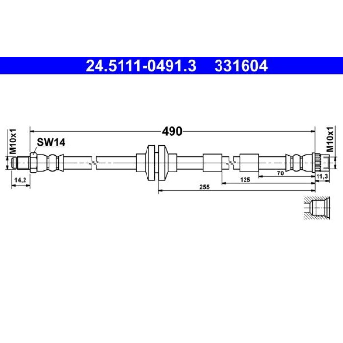 ATE 24.5111-0491.3 Bremsschlauch ATE 24.5111-0491.3 Bremsschlauch