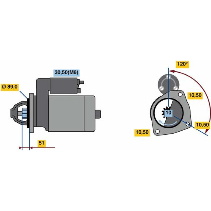 BOSCH 0 001 263 006 Starter