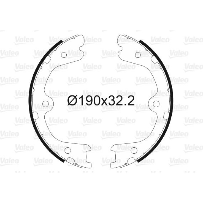 Valeo 564134 Bremsbackensatz, Feststellbremse