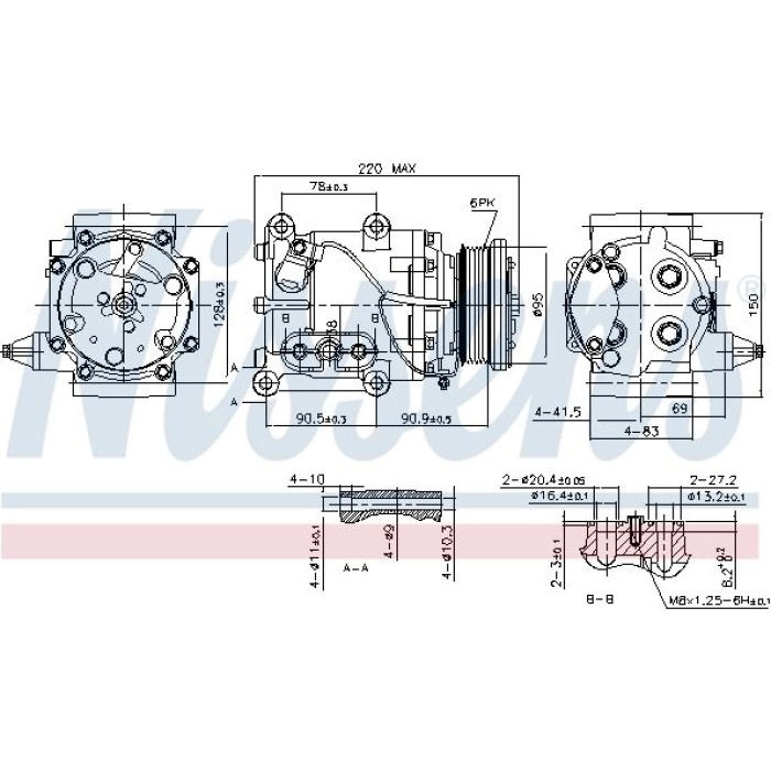 Nissens 89365 Kompressor, Klimaanlage FIRST FIT Nissens 89365 Kompressor, Klimaanlage FIRST FIT