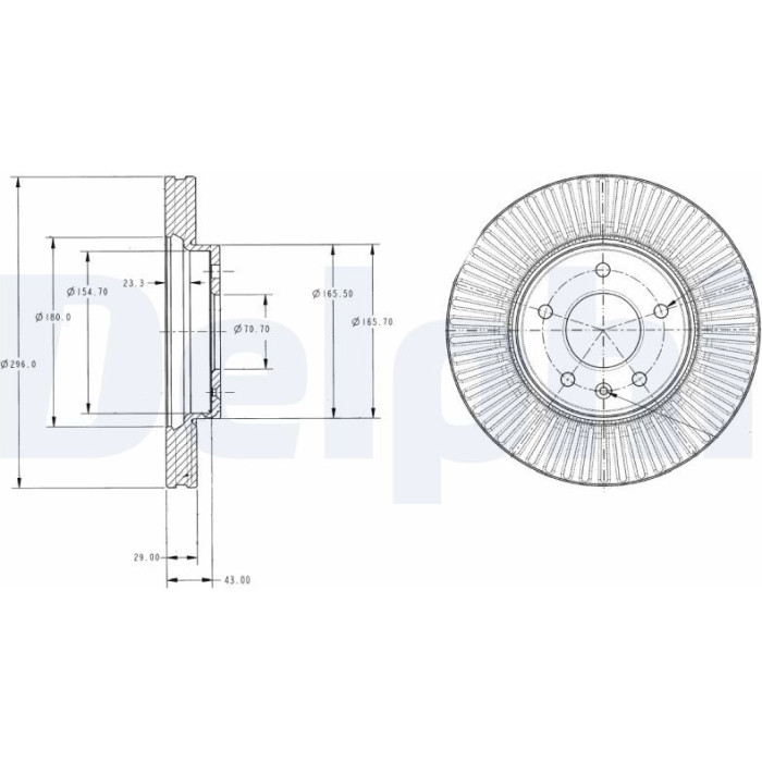 Delphi BG4092 Bremsscheibe Delphi BG4092 Bremsscheibe
