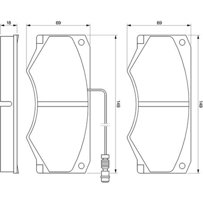 BOSCH 0 986 424 176 Bremsbelagsatz, Scheibenbremse
