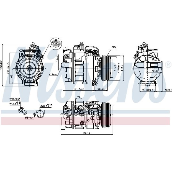 Nissens 89075 Kompressor, Klimaanlage FIRST FIT Nissens 89075 Kompressor, Klimaanlage FIRST FIT