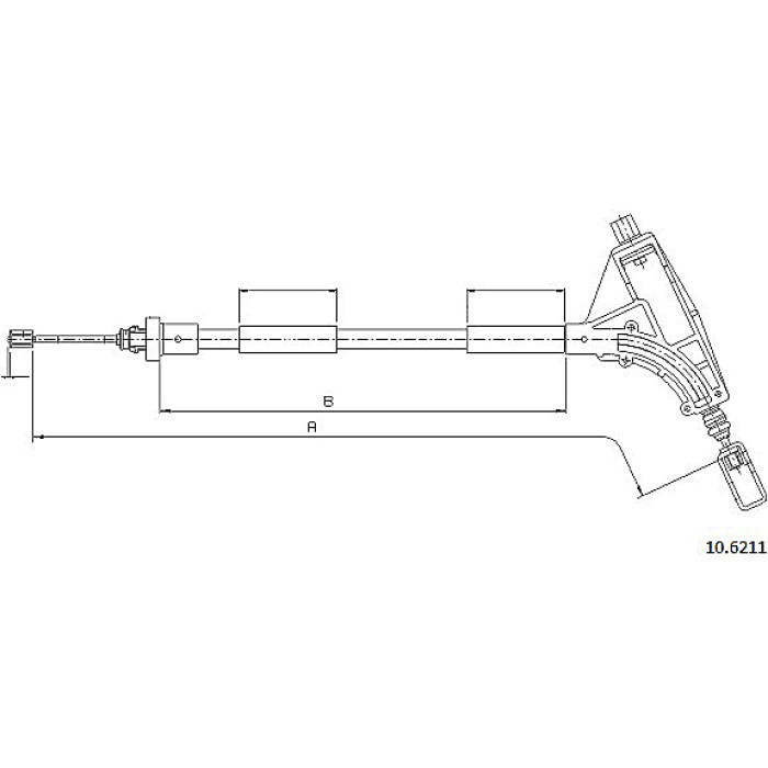 Metzger 10.6211 Seilzug, Feststellbremse Metzger 10.6211 Seilzug, Feststellbremse