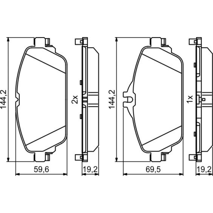 BOSCH 0 986 494 951 Bremsbelagsatz, Scheibenbremse BOSCH 0 986 494 951 Bremsbelagsatz, Scheibenbremse