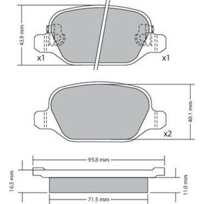 Metzger 1170680 Bremsbelagsatz, Scheibenbremse Metzger 1170680 Bremsbelagsatz, Scheibenbremse