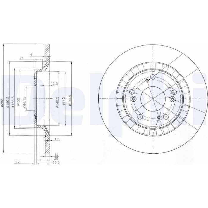 2x Delphi BG3795 Bremsscheibe 2 x 2x Delphi BG3795 Bremsscheibe 2 x