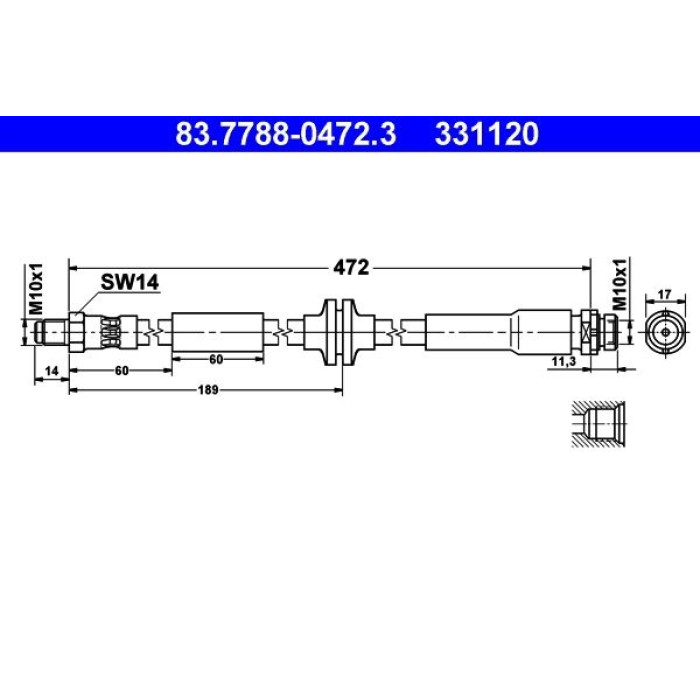 ATE 83.7788-0472.3 Bremsschlauch ATE 83.7788-0472.3 Bremsschlauch