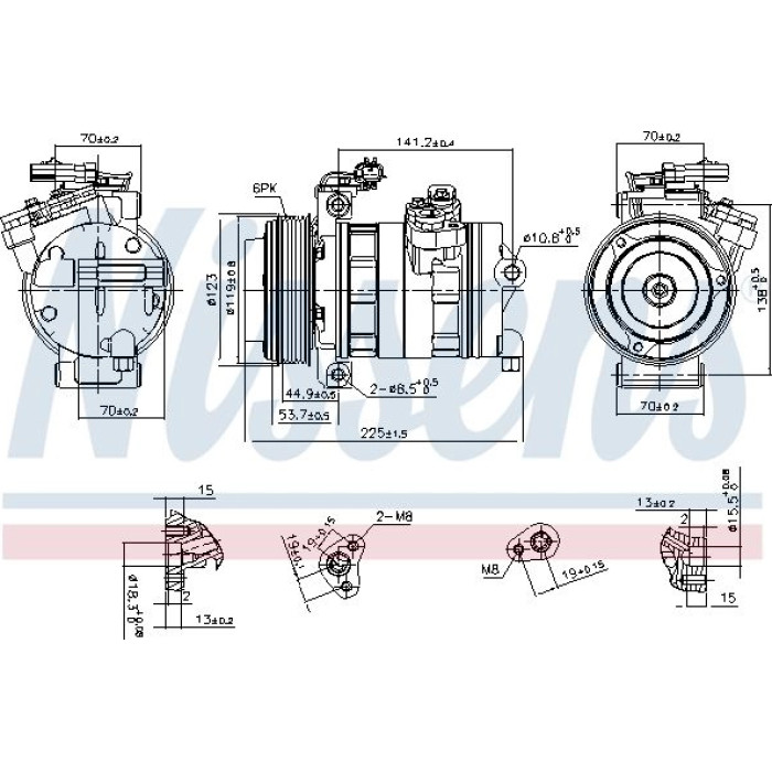Nissens 890662 Kompressor, Klimaanlage FIRST FIT