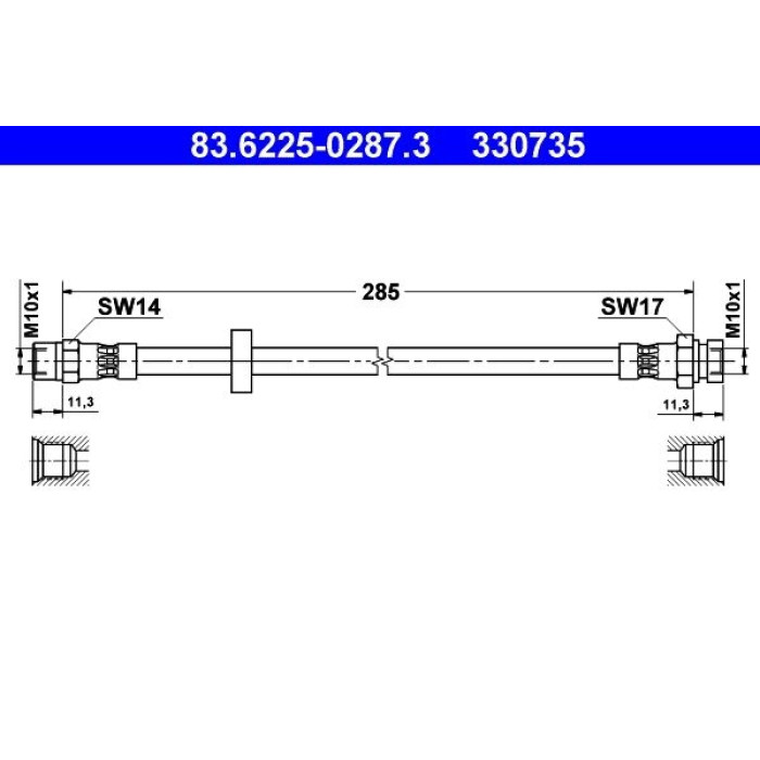 ATE 83.6225-0287.3 Bremsschlauch ATE 83.6225-0287.3 Bremsschlauch