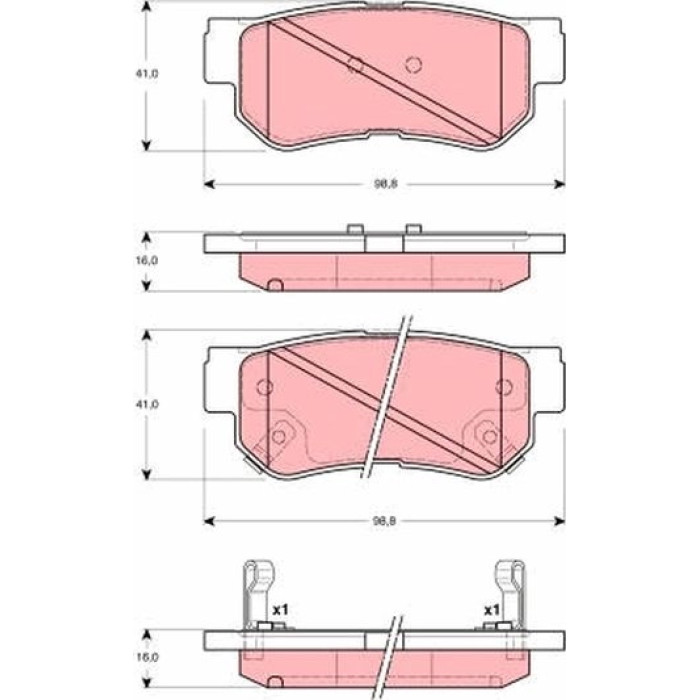 TRW GDB3282 Bremsbelagsatz, Scheibenbremse TRW GDB3282 Bremsbelagsatz, Scheibenbremse