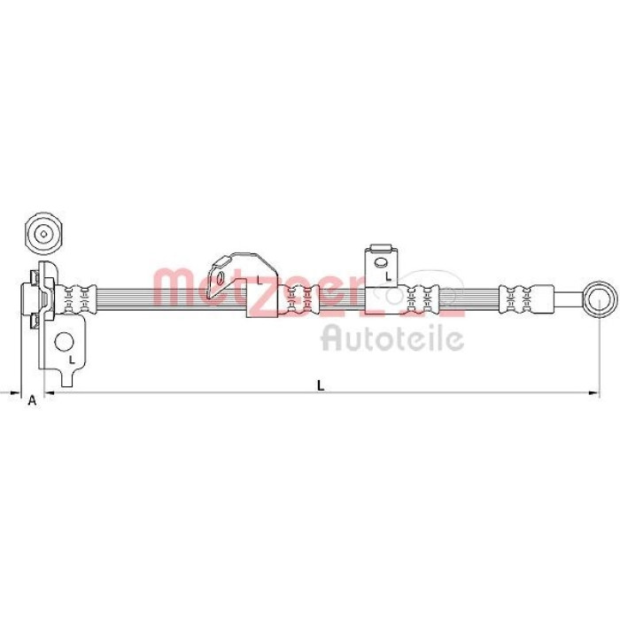 Metzger 4110841 Bremsschlauch Metzger 4110841 Bremsschlauch