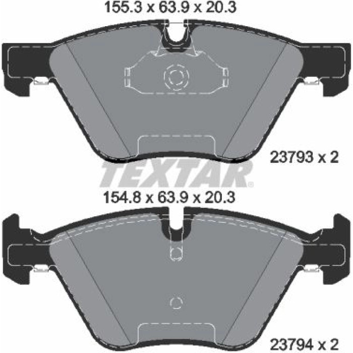 Textar 2379381 Bremsbelagsatz, Scheibenbremse epad Textar 2379381 Bremsbelagsatz, Scheibenbremse epad