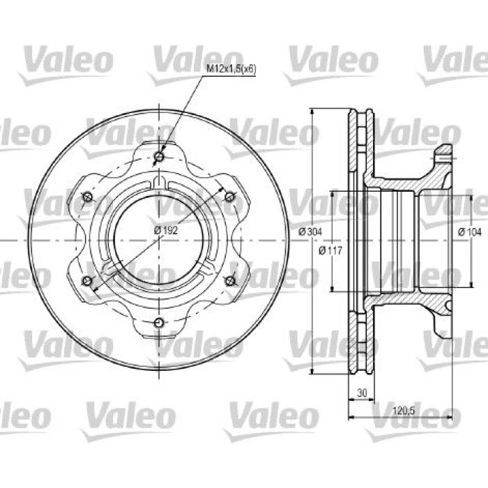 Valeo 187107 Bremsscheibe Valeo 187107 Bremsscheibe