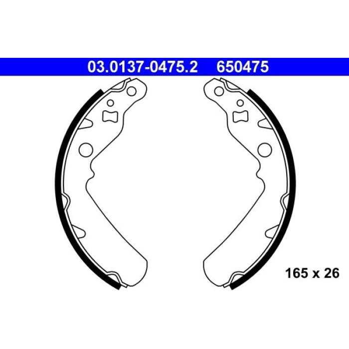 ATE 03.0137-0475.2 Bremsbackensatz ATE 03.0137-0475.2 Bremsbackensatz