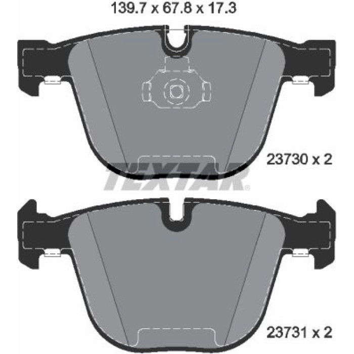 Textar 2373001 Bremsbelagsatz, Scheibenbremse Q+ Textar 2373001 Bremsbelagsatz, Scheibenbremse Q+