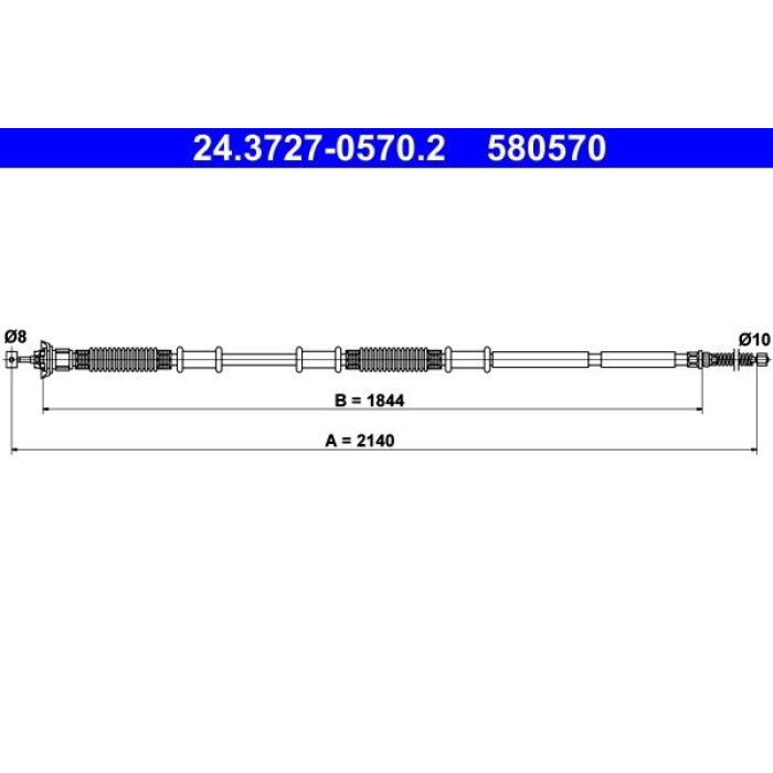 ATE 24.3727-0570.2 Seilzug, Feststellbremse