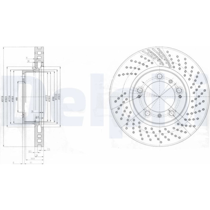 Delphi BG3564 Bremsscheibe