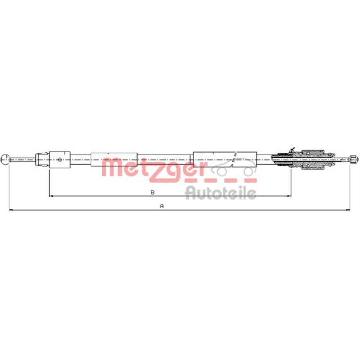 Metzger 10.7630 Seilzug, Feststellbremse Metzger 10.7630 Seilzug, Feststellbremse