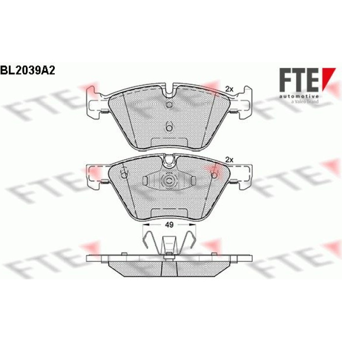 FTE 9010625 Bremsbelagsatz, Scheibenbremse FTE 9010625 Bremsbelagsatz, Scheibenbremse