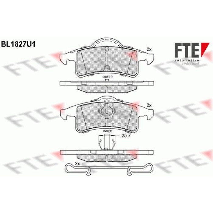 FTE 9010404 Bremsbelagsatz, Scheibenbremse FTE 9010404 Bremsbelagsatz, Scheibenbremse