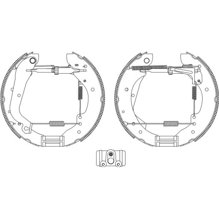 Hella 8DB 355 004-171 Bremsbackensatz Shoe Kit Pro Hella 8DB 355 004-171 Bremsbackensatz Shoe Kit Pro
