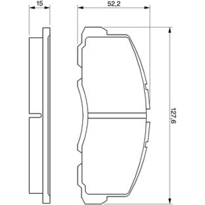 BOSCH 0 986 469 550 Bremsbelagsatz, Scheibenbremse