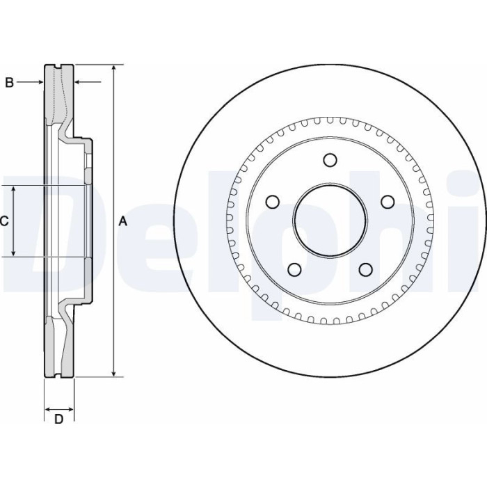 Delphi BG4283 Bremsscheibe