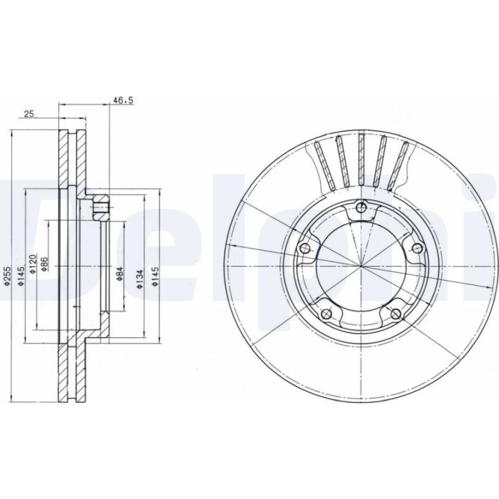 Delphi BG3174 Bremsscheibe Delphi BG3174 Bremsscheibe