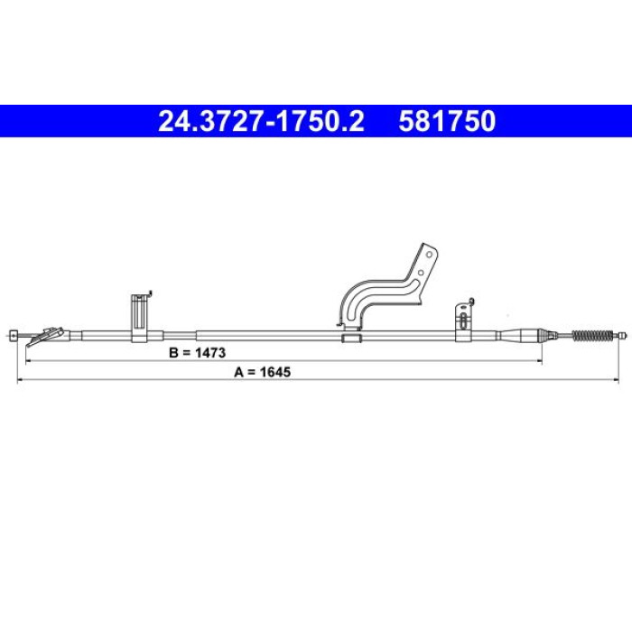 ATE 24.3727-1750.2 Seilzug, Feststellbremse ATE 24.3727-1750.2 Seilzug, Feststellbremse