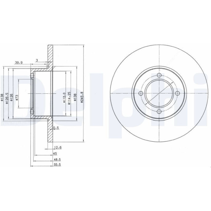 Delphi BG2069 Bremsscheibe Delphi BG2069 Bremsscheibe