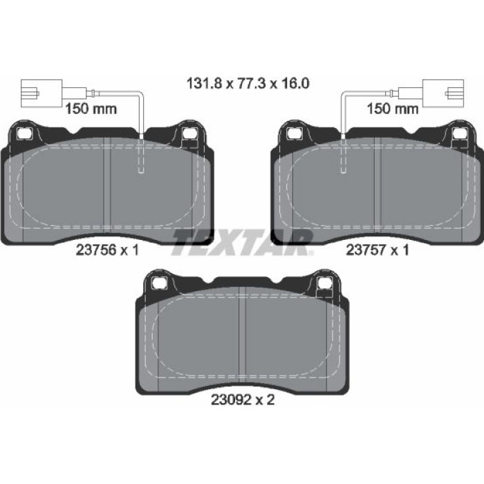 Textar 2375603 Bremsbelagsatz, Scheibenbremse Textar 2375603 Bremsbelagsatz, Scheibenbremse