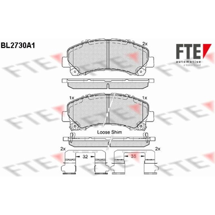 FTE 9010950 Bremsbelagsatz, Scheibenbremse FTE 9010950 Bremsbelagsatz, Scheibenbremse