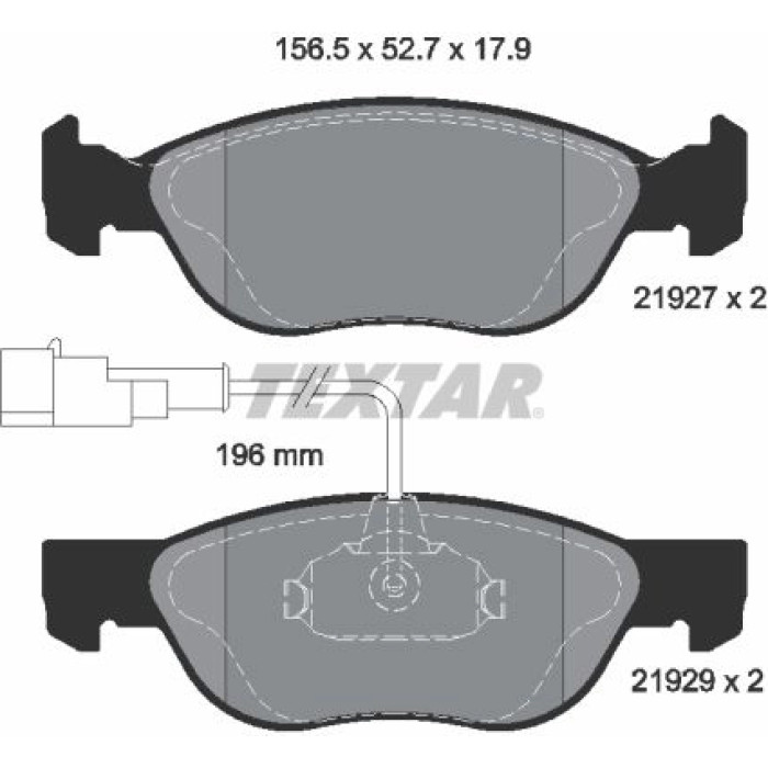 Textar 2192901 Bremsbelagsatz, Scheibenbremse Q+ Textar 2192901 Bremsbelagsatz, Scheibenbremse Q+