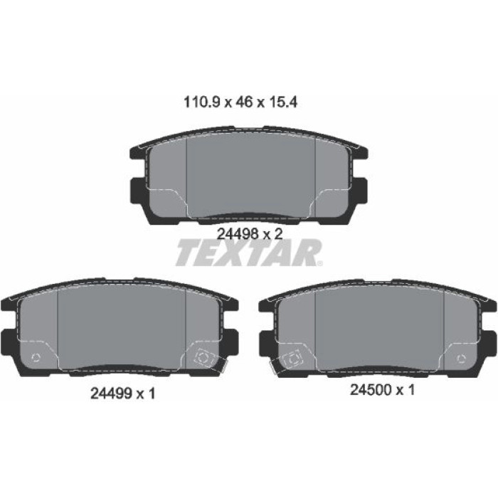 Textar 2449801 Bremsbelagsatz, Scheibenbremse Q+