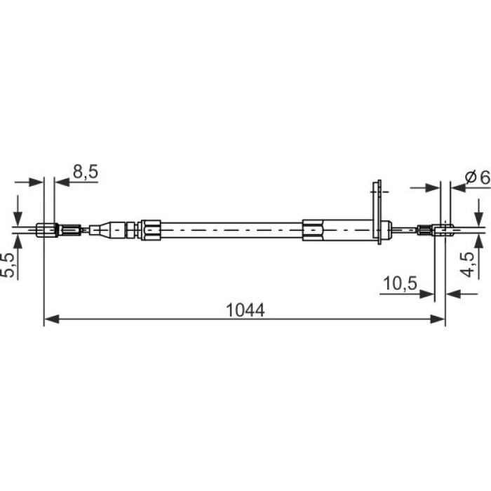 BOSCH 1 987 477 324 Seilzug, Feststellbremse BOSCH 1 987 477 324 Seilzug, Feststellbremse