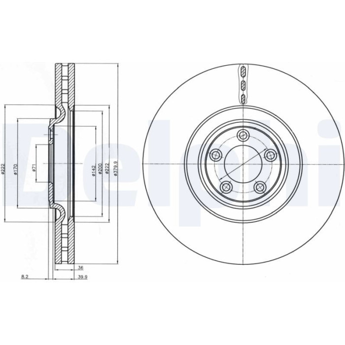 Delphi BG9102C Bremsscheibe