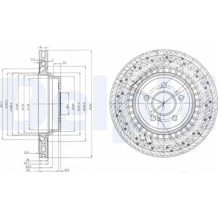 Delphi BG3917 Bremsscheibe Delphi BG3917 Bremsscheibe