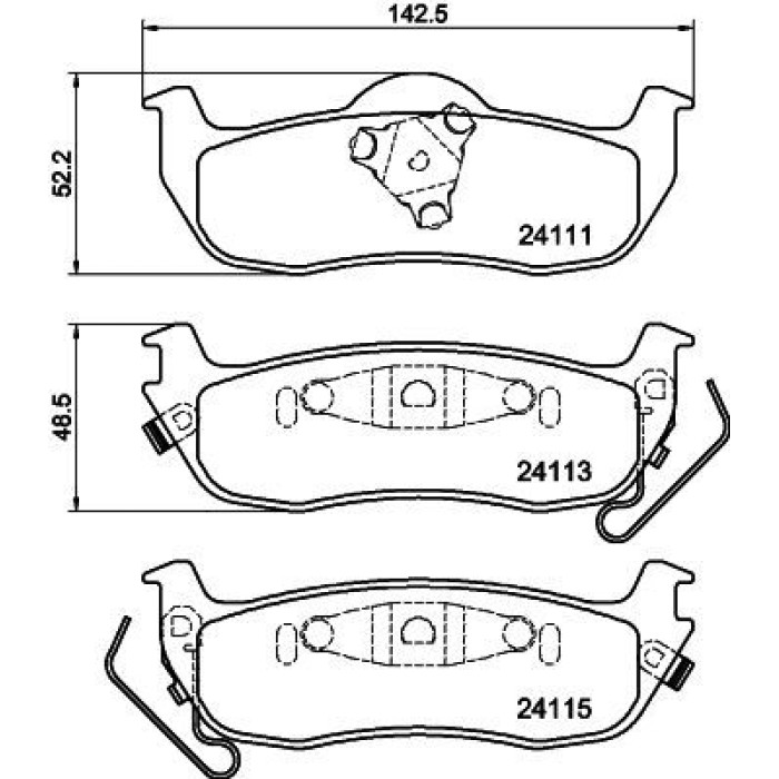 Hella 8DB 355 013-681 Bremsbelagsatz, Scheibenbremse Hella 8DB 355 013-681 Bremsbelagsatz, Scheibenbremse